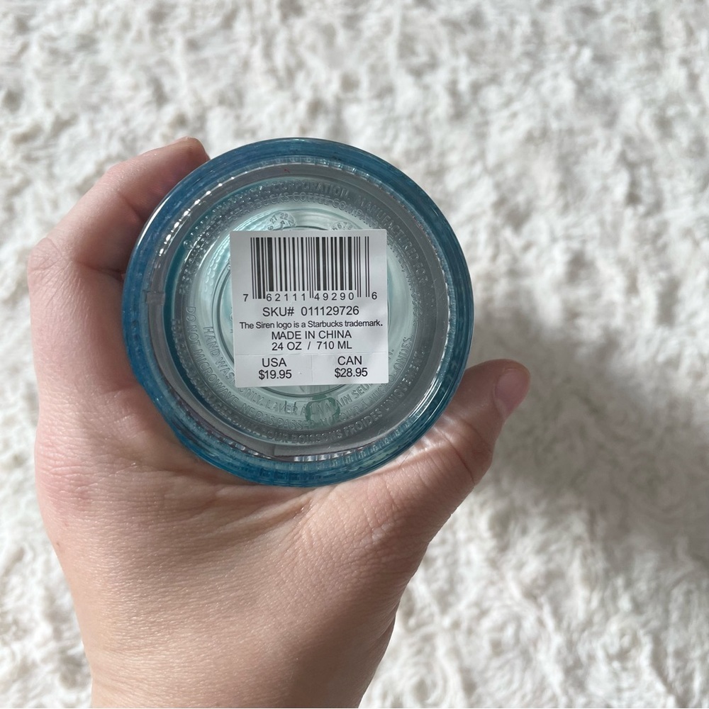 NWT STARBUCKS Rare Mermaid Scale Iridescent Cold Cup Tumbler 24oz Venti 2022 - Picture 6 of 6